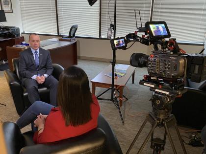 President and CEO David J. Glawe Being Interviewed by National Media 