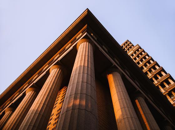 Close up of legal building